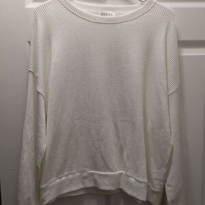 Story White Crew Neck Sweater